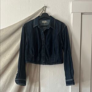 Madewell Raw Denim Cropped Button-Up